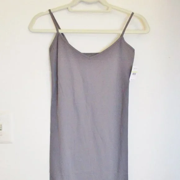 knee length dresses for ladies Women's Silver Metallic Spaghetti Strap Bodycon Mini Slip Dress main image 1